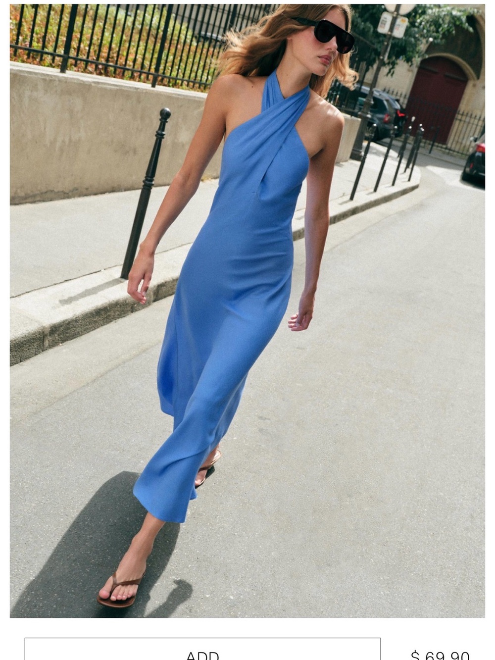 Zara NWT medium - blue halter Dress